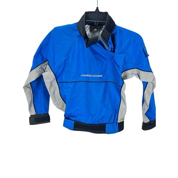 Magic Marine Sailing Jacket Boys Blue Gray 2 Layer Racing Spraytop Waterproof Br - Picture 1 of 16